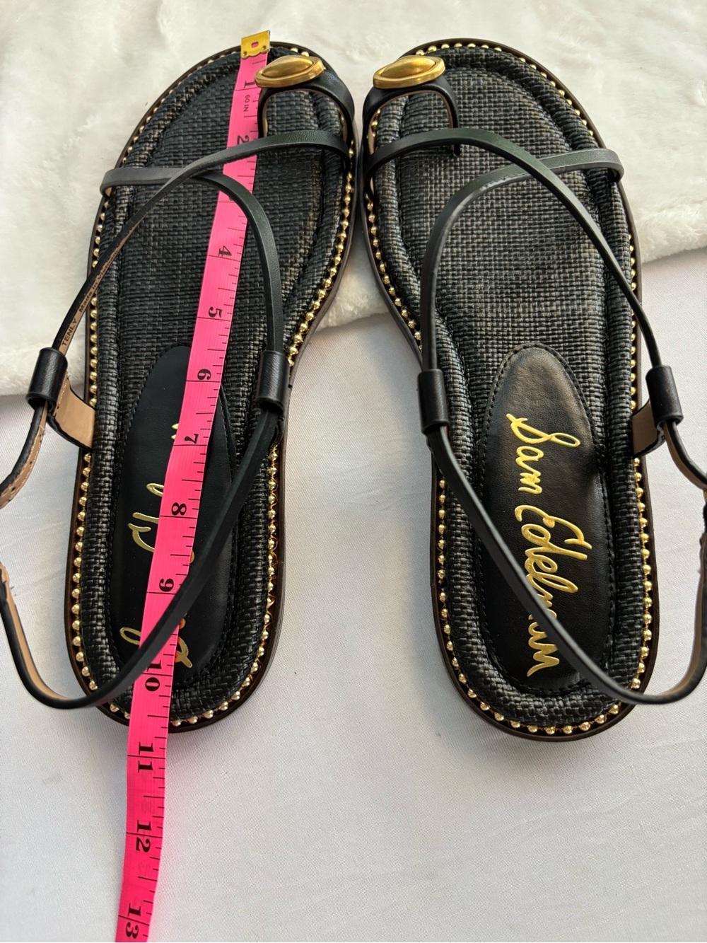 Sam Edelman Tenly Leather Strappy Sandal, Mismatched Pair, Black Size 9 & 9.5 - Picture 15 of 15